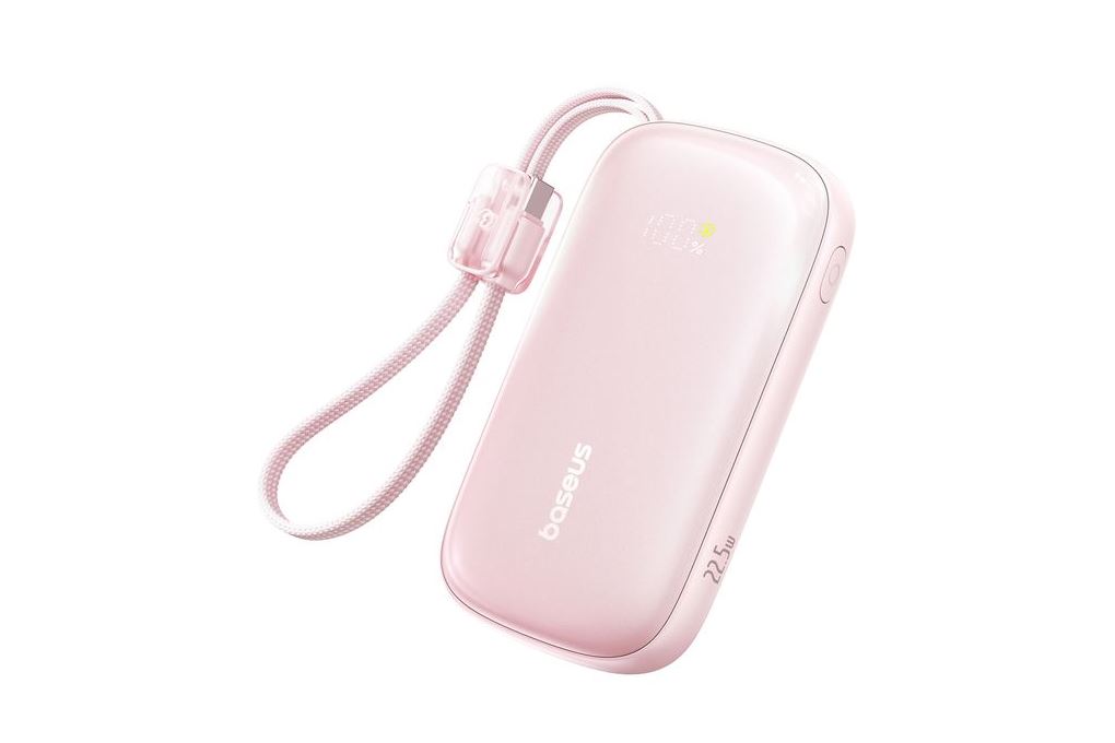 Pin sạc dự phòng 20000mAh Type C PD QC 3.0 22.5W Baseus Qpow 3 Ultra PPFLS-2022 kèm Cáp Lightning và Type C Màu Hồng