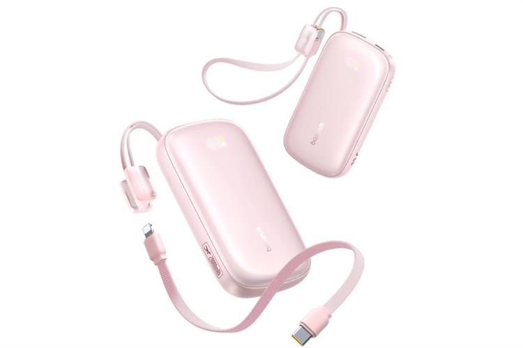 Pin sạc dự phòng 20000mAh Type C PD QC 3.0 22.5W Baseus Qpow 3 Ultra PPFLS-2022 kèm Cáp Lightning và Type C Màu Hồng