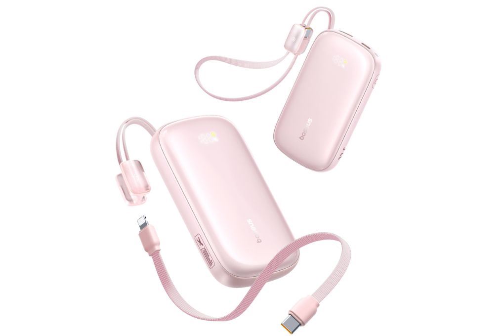 Pin sạc dự phòng 20000mAh Type C PD QC 3.0 22.5W Baseus Qpow 3 Ultra PPFLS-2022 kèm Cáp Lightning và Type C Màu Hồng