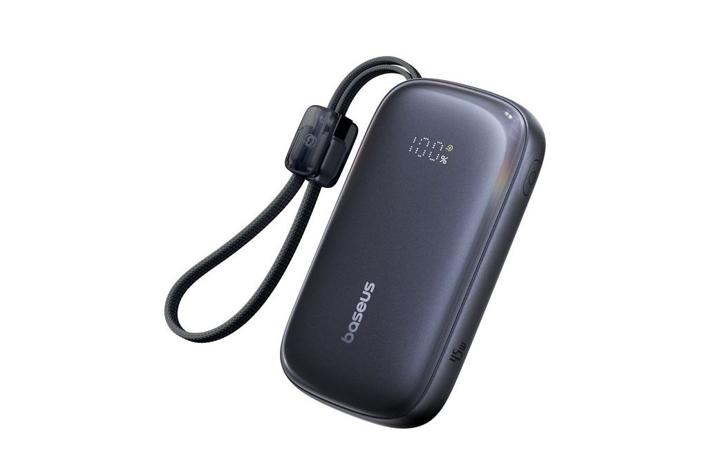 Pin sạc dự phòng 20000mAh Type C PD QC 3.0 45W Baseus Qpow 3 Ultra PPFLS-2045 kèm Cáp Lightning và Type C Màu Đen