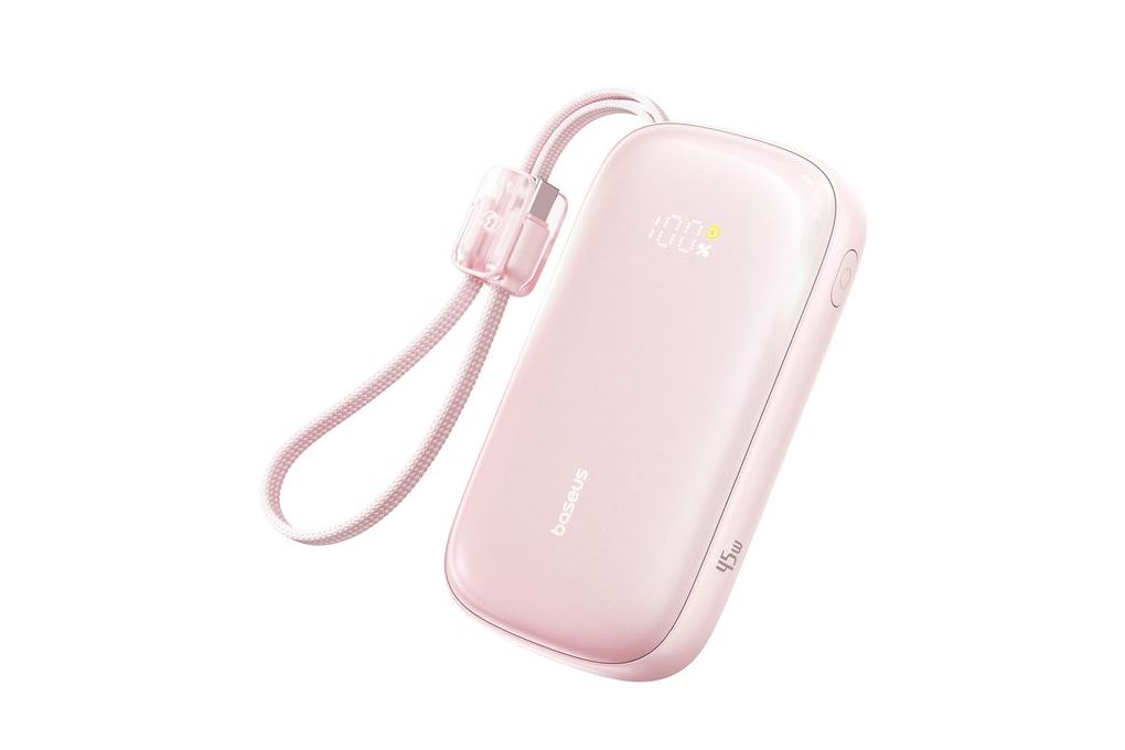 Pin sạc dự phòng 20000mAh Type C PD QC 3.0 45W Baseus Qpow 3 Ultra PPFLS-2045 kèm Cáp Lightning và Type C Màu Hồng