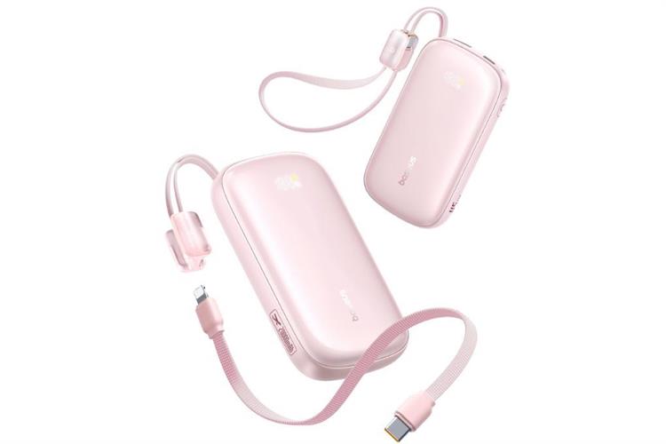 Pin sạc dự phòng 20000mAh Type C PD QC 3.0 45W Baseus Qpow 3 Ultra PPFLS-2045 kèm Cáp Lightning và Type C Màu Hồng