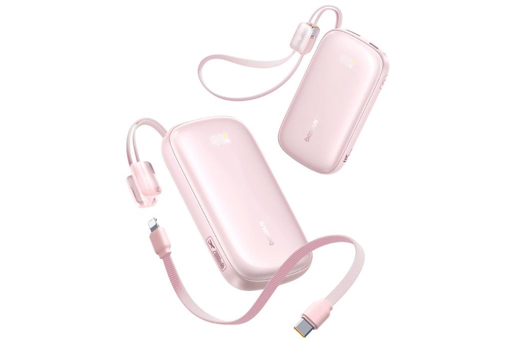 Pin sạc dự phòng 20000mAh Type C PD QC 3.0 45W Baseus Qpow 3 Ultra PPFLS-2045 kèm Cáp Lightning và Type C Màu Hồng