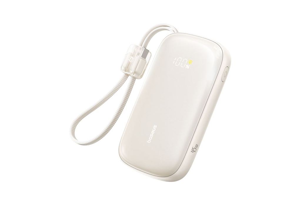 Pin sạc dự phòng 20000mAh Type C PD QC 3.0 45W Baseus Qpow 3 Ultra PPFLS-2045 kèm Cáp Lightning và Type C Màu Trắng