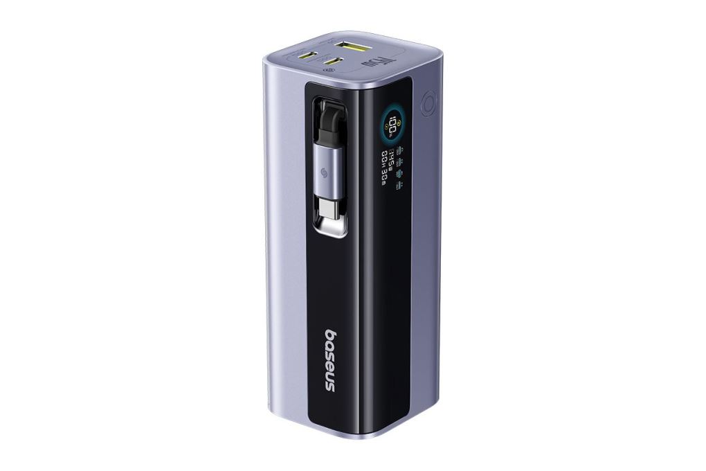 Pin sạc dự phòng 20000mAh Type C PD QC 3.0 145W Baseus EnerGeek GR11 kèm Cáp Dây Rút Type C Màu Đen