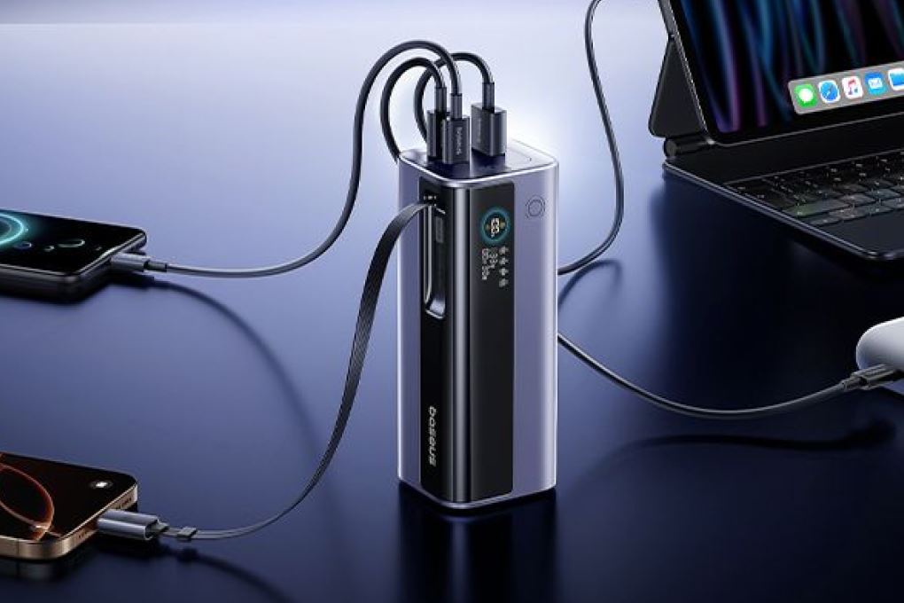 Pin sạc dự phòng 20000mAh Type C PD QC 3.0 145W Baseus EnerGeek GR11 kèm Cáp Dây Rút Type C Màu Đen