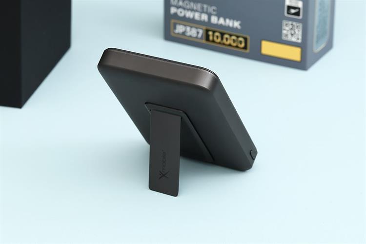 Pin sạc dự phòng 10000mAh Không dây Magnetic Qi2 Type C PD 30W Xmobile JP387 Màu Xám