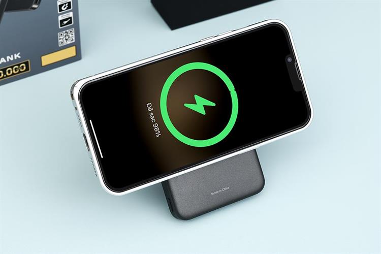 Pin sạc dự phòng 10000mAh Không dây Magnetic Qi2 Type C PD 30W Xmobile JP387 Màu Xám