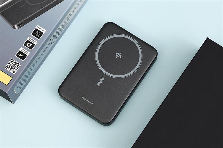 Pin sạc dự phòng 10000mAh Không dây Magnetic Qi2 Type C PD 30W Xmobile JP387 Màu Xám
