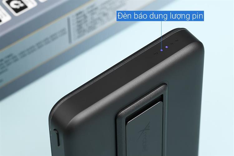 Pin sạc dự phòng 10000mAh Không dây Magnetic Qi2 Type C PD 30W Xmobile JP387 Màu Xám