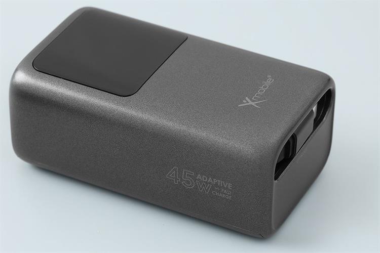 Pin sạc dự phòng 10000mAh Type C PD QC 3.0 45W Xmobile JP368 kèm Cáp Dây Rút Type C Màu Xám
