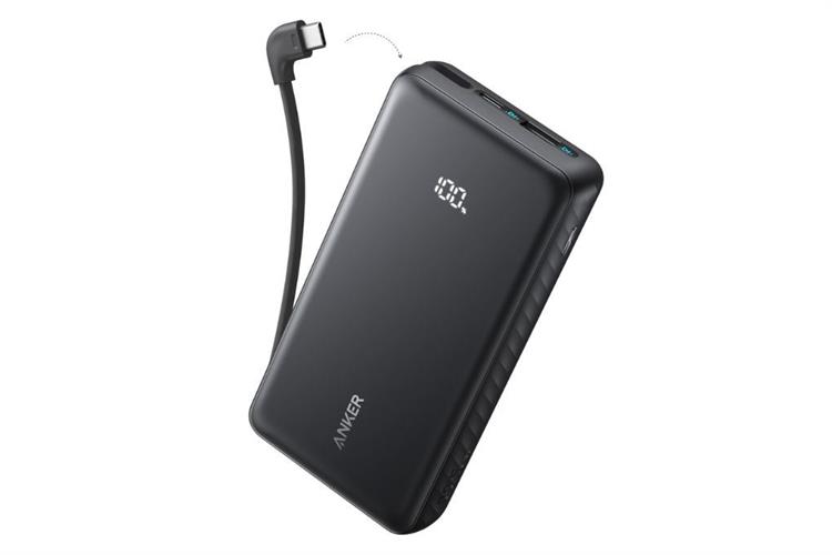 Pin sạc dự phòng Polymer 20000mAh Type C PD QC 3.0 22.5W Anker A110E kèm Cáp Type C Màu Đen