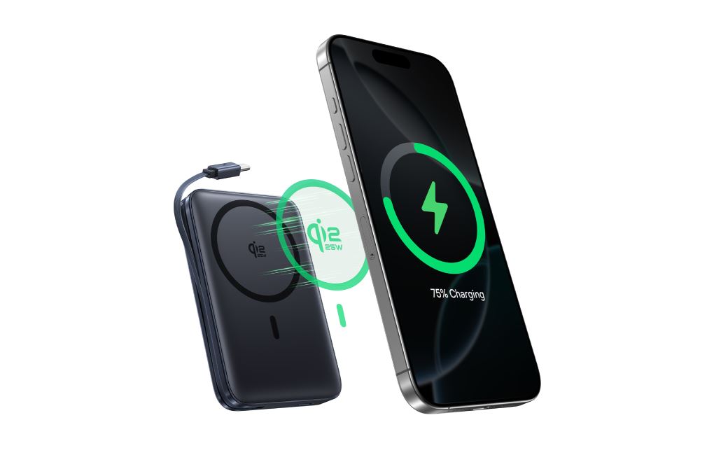 Pin sạc dự phòng 10000mAh Không dây Magnetic Qi2.2 Type C PD 45W Baseus PicoGo AM61 E0028V kèm Cáp Type C Màu Đen