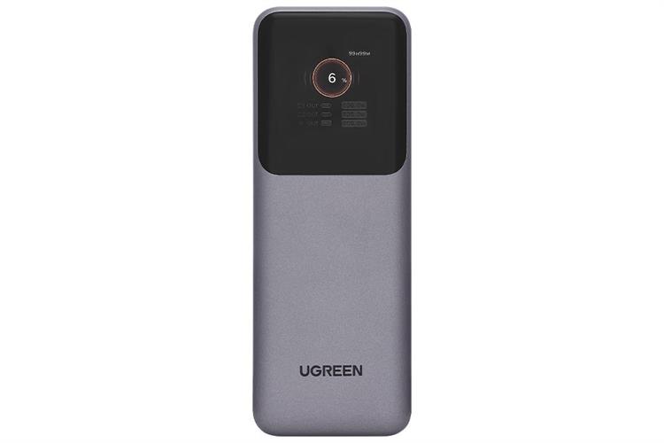 Pin sạc dự phòng 20000mAh Type C PD QC 3.0 165W Ugreen PB726 kèm Cáp dây rút Type C Màu Xám
