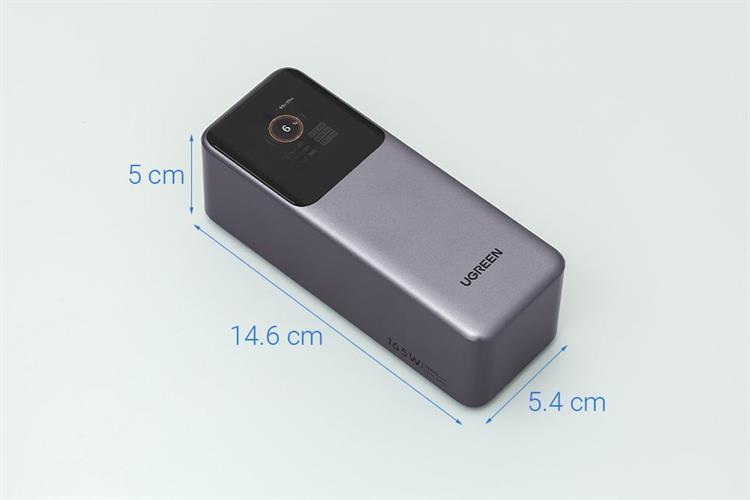 Pin sạc dự phòng 20000mAh Type C PD QC 3.0 165W Ugreen PB726 kèm Cáp dây rút Type C Màu Xám