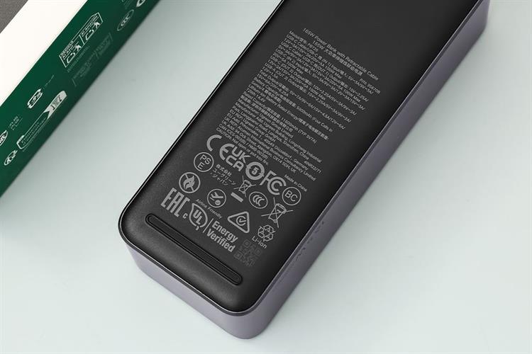 Pin sạc dự phòng 20000mAh Type C PD QC 3.0 165W Ugreen PB726 kèm Cáp dây rút Type C Màu Xám