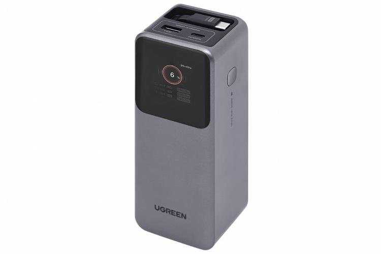 Pin sạc dự phòng 20000mAh Type C PD QC 3.0 165W Ugreen PB726 kèm Cáp dây rút Type C Màu Xám