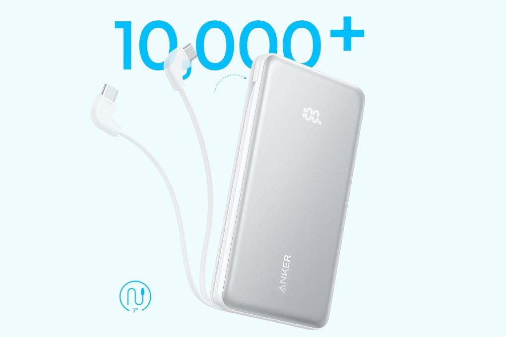Pin sạc dự phòng 10000mAh Type C PD QC 3.0 22.5W Anker Zolo A110D kèm Cáp Type C Màu Trắng