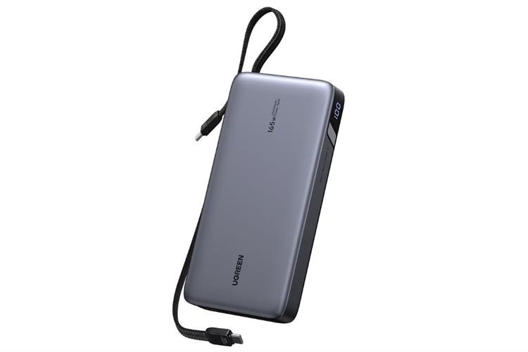 Pin sạc dự phòng 25000mAh Type C PD QC 3.0 165W Ugreen PB552 kèm Cáp Type C Màu Xám