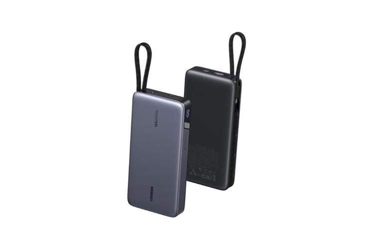 Pin sạc dự phòng 25000mAh Type C PD QC 3.0 165W Ugreen PB552 kèm Cáp Type C Màu Xám