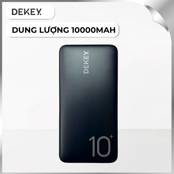 Pin sạc dự phòng Polymer 10000Mah Type-C QC 3.0 10W Dekey Power Pioneer P2782…