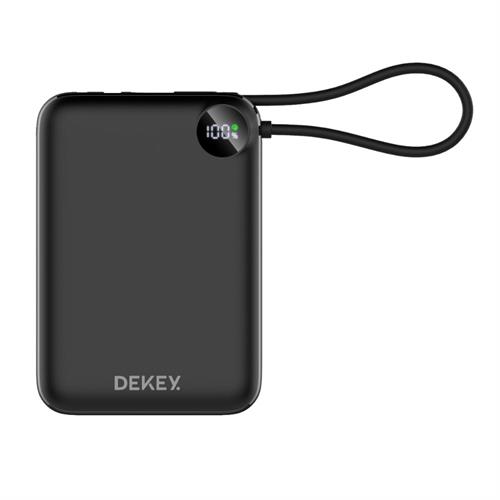 Pin sạc dự phòng Polymer 20000mAh Type-C QC 3.0 22.5W Dekey Power Pioneer P2788  kèm cáp Type-C - Đen Màu Đen