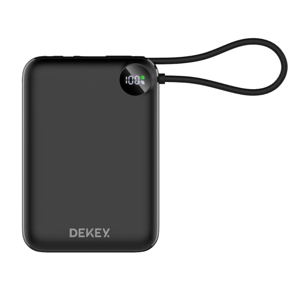 Pin sạc dự phòng Polymer 20000mAh Type-C QC 3.0 22.5W Dekey Power Pioneer P2788 kèm cáp Type-C - Đen