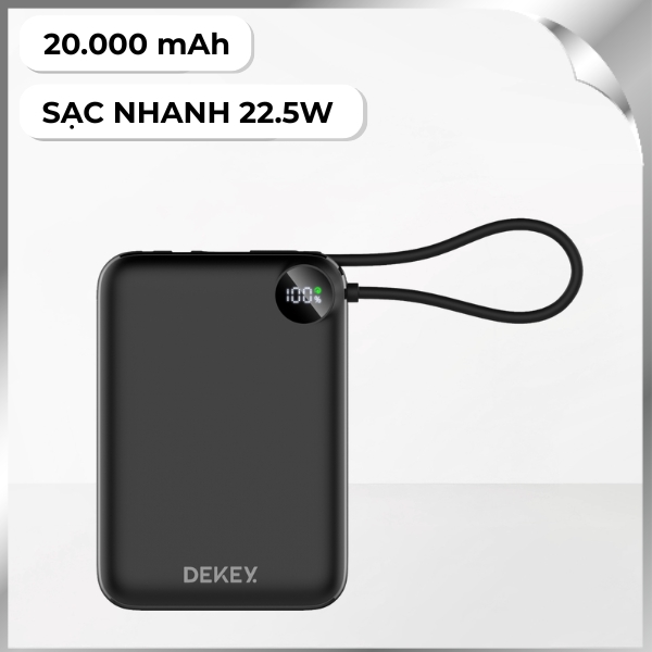 Dekey Power Pioneer P2788 kèm cáp Type-C - Đen