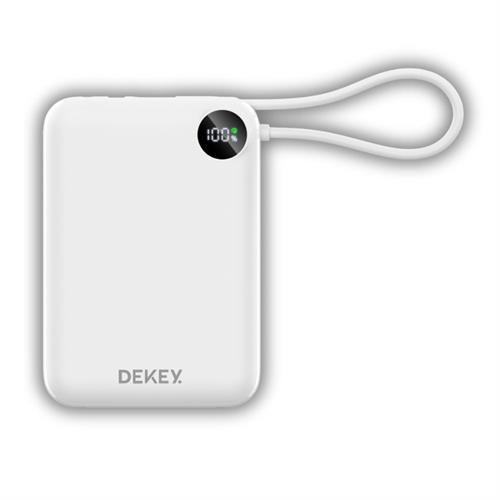 Pin sạc dự phòng Polymer 20000mAh Type-C QC 3.0 22.5W Dekey Power Pioneer P2788  kèm cáp Type-C - Trắng Màu Trắng