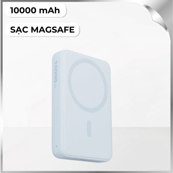 Pin sạc dự phòng Không dây Polymer 10000mAh Type C 20W Aukey PB-MS04 - Xám Bạc