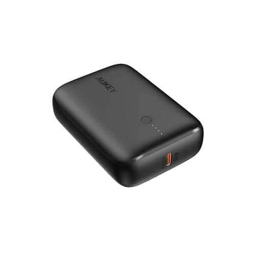 Pin sạc dự phòng Polymer 10000mAh Type C PD QC 3.0 20W Aukey PB-N83S - Đen Màu Đen