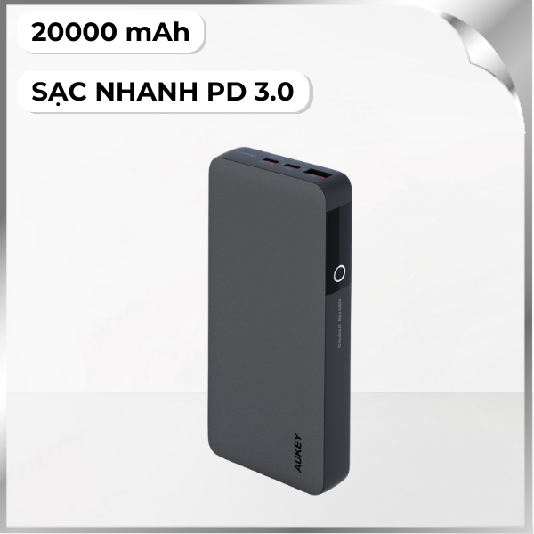 Pin sạc dự phòng Polymer 20000mAh Type C PD QC 3.0 65W Aukey PB-Y43 Sprint X