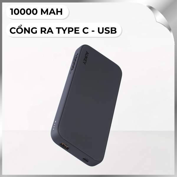 Aukey 15W PB-Y46 - Xám Đậm