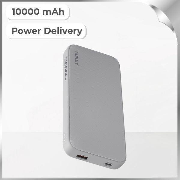 pin sac du phong polymer 10000mah type c pd qc 30 15w aukey pb y46 xam bac thumb 639076136950726838