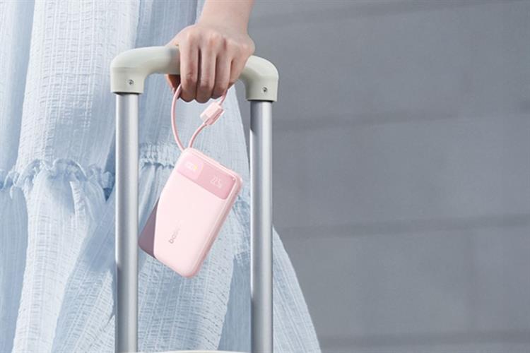 Pin sạc dự phòng 20000mAh Type C PD QC 3.0 22.5W Baseus EnerFill FC11 E0027S kèm Cáp Lightning và Type C Màu Hồng