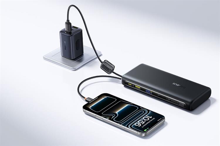 Pin sạc dự phòng 25000mAh Type C PD QC 3.0 145W Baseus EnerFill FC41 E0028H kèm Cáp Type C Màu Đen