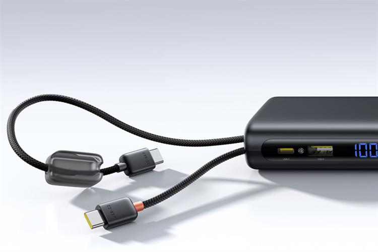 Pin sạc dự phòng 25000mAh Type C PD QC 3.0 145W Baseus EnerFill FC41 E0028H kèm Cáp Type C Màu Đen