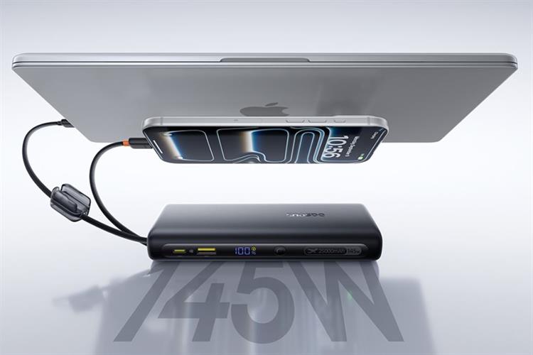 Pin sạc dự phòng 25000mAh Type C PD QC 3.0 145W Baseus EnerFill FC41 E0028H kèm Cáp Type C Màu Đen