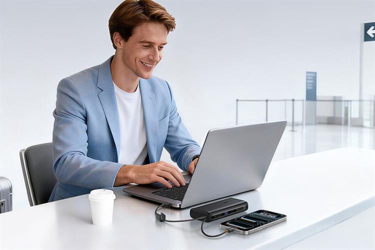 Pin sạc dự phòng 25000mAh Type C PD QC 3.0 145W Baseus EnerFill FC41 E0028H kèm Cáp Type C Màu Đen