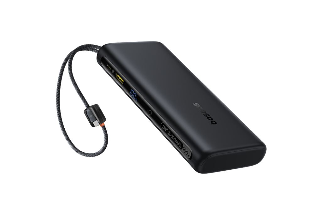 Pin sạc dự phòng 20000mAh Type C PD QC 3.0 100W Baseus EnerFill FC41 E0028N kèm Cáp Type C Màu Đen