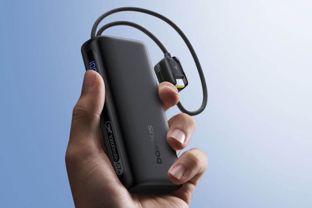 Pin sạc dự phòng 10000mAh Type C PD QC 3.0 67W Baseus EnerFill FC41 E0028P kèm Cáp Type C Màu Đen