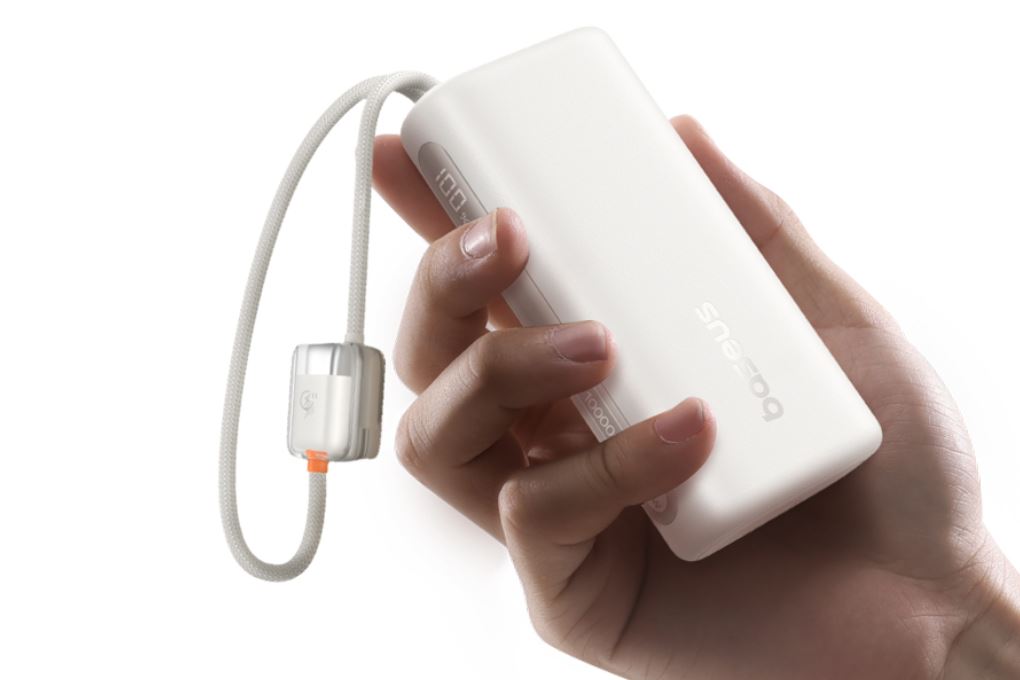 Pin sạc dự phòng 10000mAh Type C PD QC 3.0 67W Baseus EnerFill FC41 E0028P kèm Cáp Type C Màu Trắng