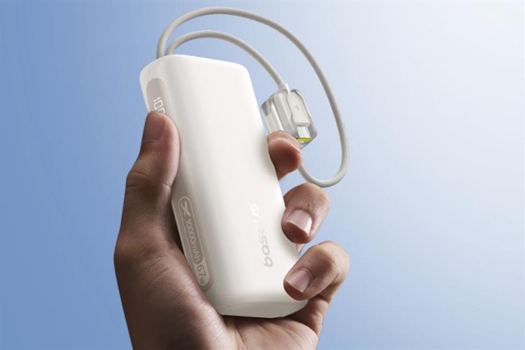 Pin sạc dự phòng 10000mAh Type C PD QC 3.0 67W Baseus EnerFill FC41 E0028P kèm Cáp Type C Màu Trắng