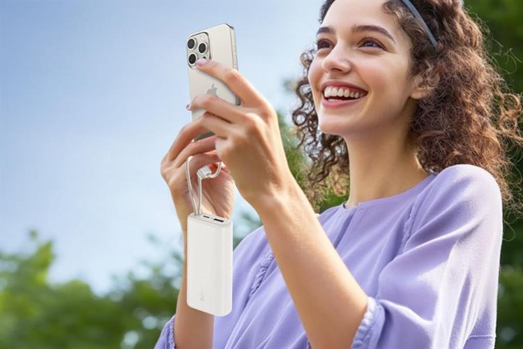 Pin sạc dự phòng 10000mAh Type C PD QC 3.0 67W Baseus EnerFill FC41 E0028P kèm Cáp Type C Màu Trắng