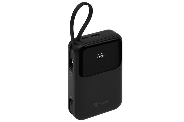 Pin sạc dự phòng Polymer 20000mAh Type C PD QC 3.0 30W Xmobile JP313 kèm Cáp Lightning và Type C Màu Đen