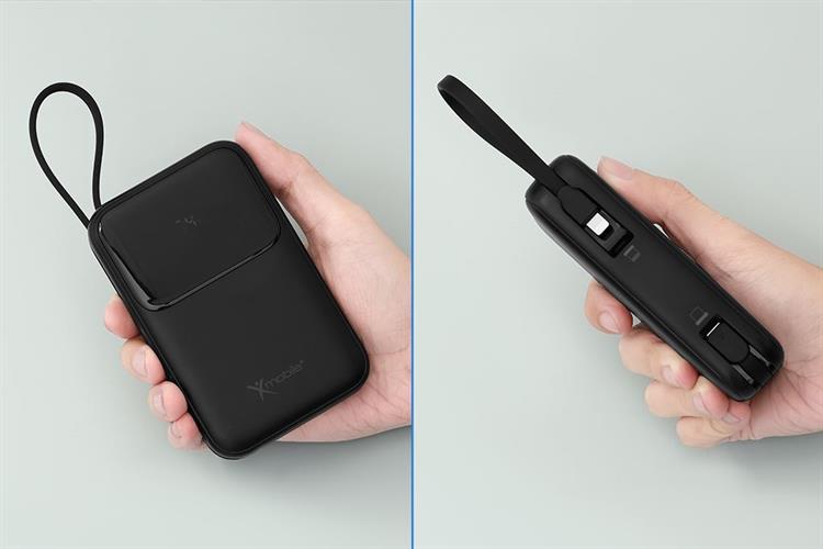 Pin sạc dự phòng Polymer 20000mAh Type C PD QC 3.0 30W Xmobile JP313 kèm Cáp Lightning và Type C Màu Đen