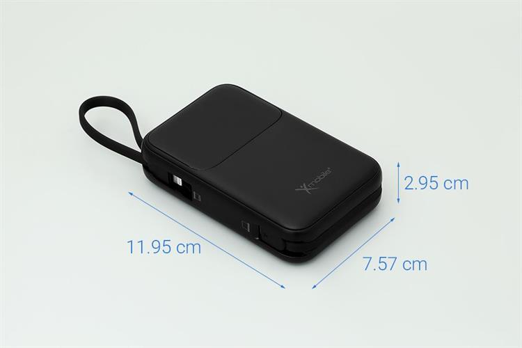 Pin sạc dự phòng Polymer 20000mAh Type C PD QC 3.0 30W Xmobile JP313 kèm Cáp Lightning và Type C Màu Đen