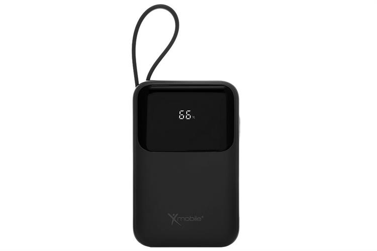 Pin sạc dự phòng Polymer 20000mAh Type C PD QC 3.0 30W Xmobile JP313 kèm Cáp Lightning và Type C Màu Đen