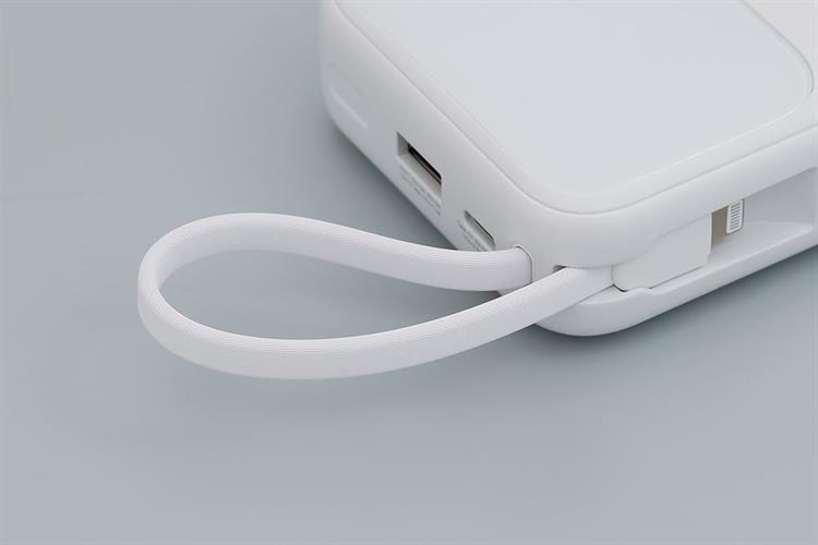 Pin sạc dự phòng Polymer 20000mAh Type C PD QC 3.0 30W Xmobile JP313 kèm Cáp Lightning và Type C Màu Trắng