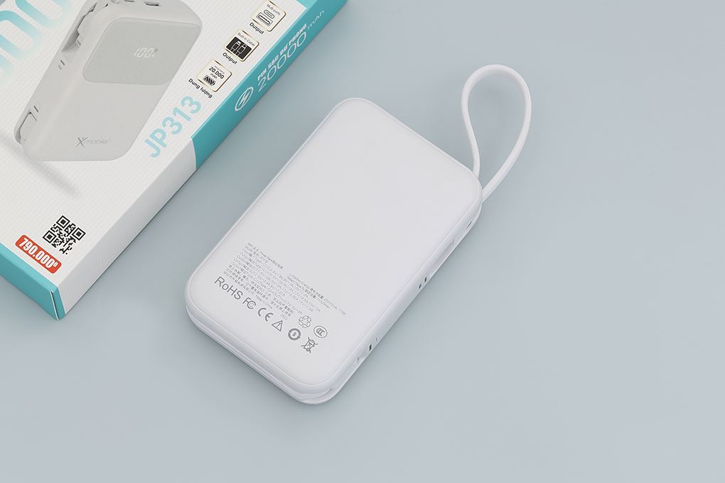 Pin sạc dự phòng Polymer 20000mAh Type C PD QC 3.0 30W Xmobile JP313 kèm Cáp Lightning và Type C - 5
